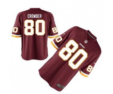 Men's Washington Redskins #80 Jamison Crowder Burgundy Red Team Color NFL Nike Elite Jersey