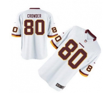 Men's Washington Redskins #80 Jamison Crowder White Road NFL Nike Elite Jersey