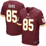 Men's Washington Redskins #85 Vernon Davis Burgundy Red Team Color Stitched NFL Nike Elite Jersey