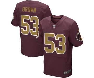 Nike Redskins #53 Zach Brown Burgundy Red Alternate Men's Stitched NFL 80TH Throwback Elite Jersey