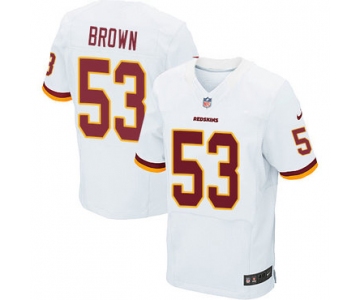 Nike Redskins #53 Zach Brown White Men's Stitched NFL Elite Jersey