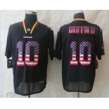 Nike Washington Redskins #10 Robert Griffin III 2014 USA Flag Fashion Black Elite Jersey