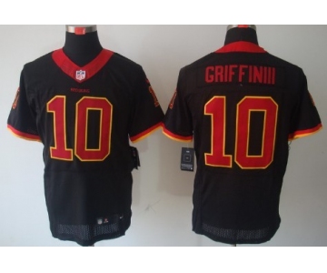 Nike Washington Redskins #10 Robert Griffin III Black Elite Jersey