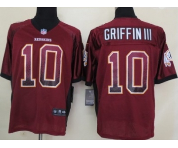 Nike Washington Redskins #10 Robert Griffin III Drift Fashion Red Elite Jersey