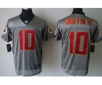 Nike Washington Redskins #10 Robert Griffin III Gray Shadow Elite Jersey