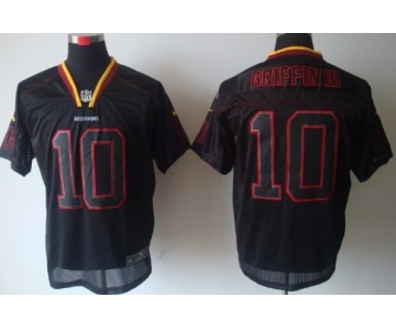 Nike Washington Redskins #10 Robert Griffin III Lights Out Black Elite Jersey