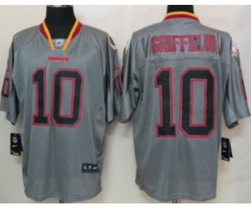 Nike Washington Redskins #10 Robert Griffin III Lights Out Gray Elite Jersey