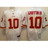 Nike Washington Redskins #10 Robert Griffin III White Elite Jersey