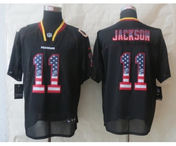 Nike Washington Redskins #11 DeSean Jackson 2014 USA Flag Fashion Black Elite Jersey