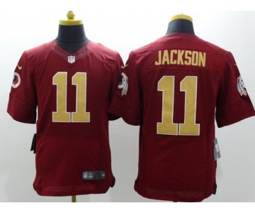 Nike Washington Redskins #11 DeSean Jackson Red With Gold Elite Jersey