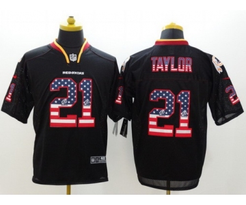 Nike Washington Redskins #21 Sean Taylor 2014 USA Flag Fashion Black Elite Jersey