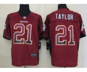 Nike Washington Redskins #21 Sean Taylor Drift Fashion Red Elite Jersey