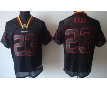 Nike Washington Redskins #23 DeAngelo Hall Lights Out Black Elite Jersey