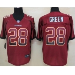 Nike Washington Redskins #28 Darrell Green Drift Fashion Red Elite Jersey