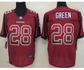 Nike Washington Redskins #28 Darrell Green Drift Fashion Red Elite Jersey