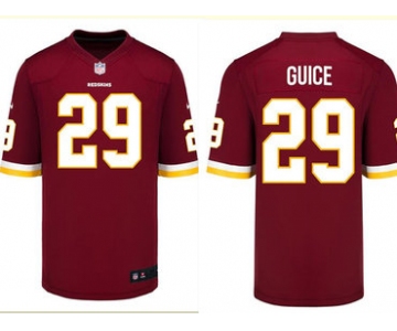 Nike Washington Redskins #29 Derrius Guice Red 2018 NFL Draft Pick Elite Jersey