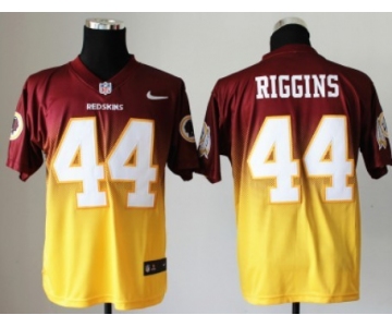 Nike Washington Redskins #44 John Riggins Red/Gold Fadeaway Elite Jersey