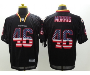 Nike Washington Redskins #46 Alfred Morris 2014 USA Flag Fashion Black Elite Jersey