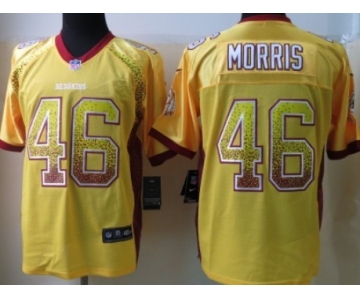 Nike Washington Redskins #46 Alfred Morris Drift Fashion Gold Elite Jersey