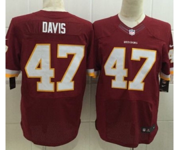 Nike Washington Redskins #47 Akeem Davis Red Elite Jersey