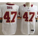 Nike Washington Redskins #47 Akeem Davis White Elite Jersey