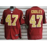 Nike Washington Redskins #47 Chris Cooley Red With Gold Elite Jersey