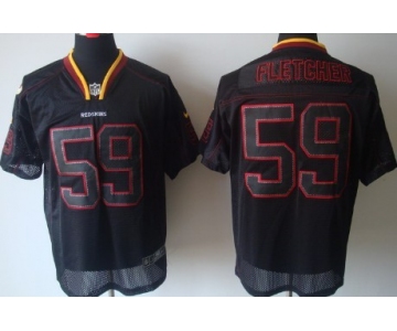 Nike Washington Redskins #59 London Fletcher Lights Out Black Elite Jersey