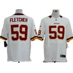 Nike Washington Redskins #59 London Fletcher White Elite Jersey