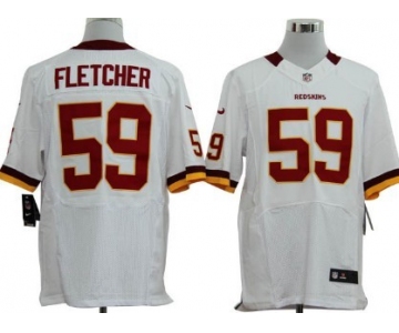 Nike Washington Redskins #59 London Fletcher White Elite Jersey