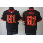 Nike Washington Redskins #81 Art Monk Black Elite Jersey