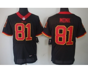 Nike Washington Redskins #81 Art Monk Black Elite Jersey