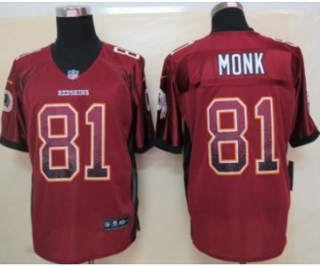 Nike Washington Redskins #81 Art Monk Drift Fashion Red Elite Jersey