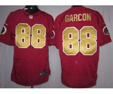 Nike Washington Redskins #88 Pierre Garcon Red With Gold Elite Jersey