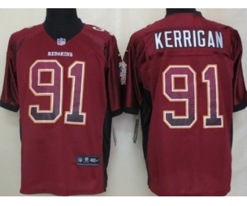 Nike Washington Redskins #91 Ryan Kerrigan Drift Fashion Red Elite Jersey