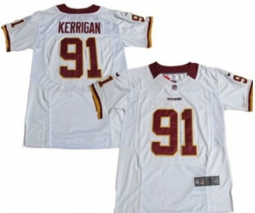 Nike Washington Redskins #91 Ryan Kerrigan White Elite Jersey