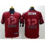 Men's Arizona Cardinals #12 John Brown Nike Drift Fashion Red Elite Jersey