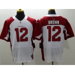 Men's Arizona Cardinals #12 John Brown White Road NFL Nike Elite Jersey