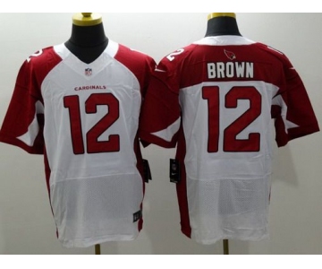 Men's Arizona Cardinals #12 John Brown White Road NFL Nike Elite Jersey