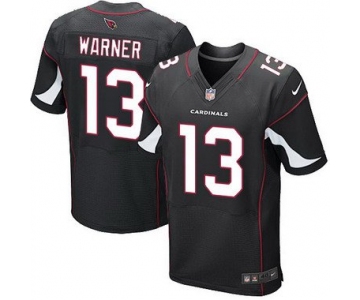 Men's Arizona Cardinals #13 Kurt Warner Black Retired Player NFL Nike Elite Jersey