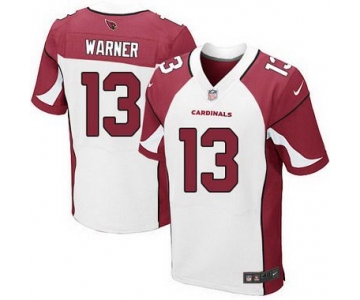 Men's Arizona Cardinals #13 Kurt Warner White Retired Player NFL Nike Elite Jersey