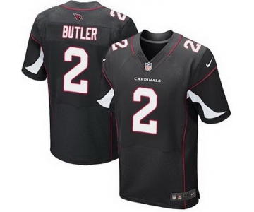 Men's Arizona Cardinals #2 Drew Butler Black Alternate NFL Nike Elite Jersey