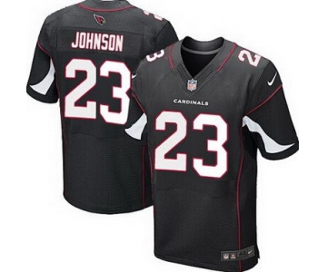 Men's Arizona Cardinals #23 Chris Johnson Black Alternate NFL Nike Elite Jersey