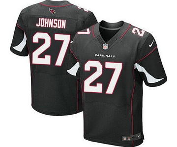 Men's Arizona Cardinals #27 Chris Johnson Black Alternate NFL Nike Elite Jersey