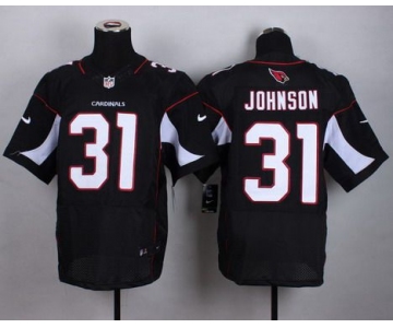 Men's Arizona Cardinals #31 David Johnson Nike Black Elite Jersey