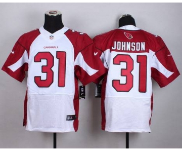 Men's Arizona Cardinals #31 David Johnson Nike White Elite Jersey