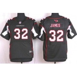 Men's Arizona Cardinals #32 Edgerrin James Black Retired Player NFL Nike Elite Jersey