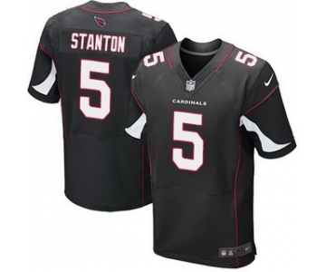 Men's Arizona Cardinals #5 Drew Stanton Black Alternate NFL Nike Elite Jersey