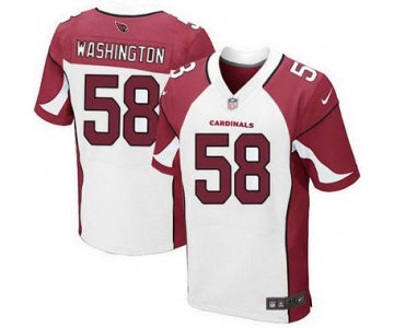 Men's Arizona Cardinals #58 Daryl Washington White Road NFL Nike Elite Jersey