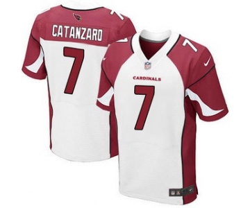 Men's Arizona Cardinals #7 Chandler Catanzaro White Road NFL Nike Elite Jersey