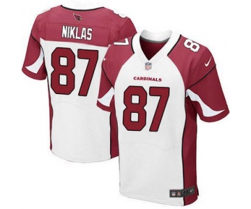 Men's Arizona Cardinals #87 Troy Niklas White Road NFL Nike Elite Jersey